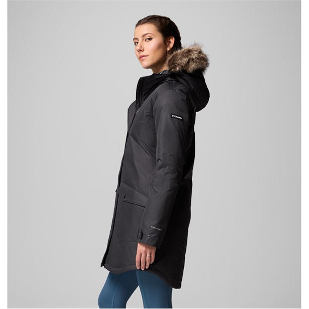 Black - Columbia - Women's Suttle Mountain Down Sherpa-Lined Synthetic Down Parka