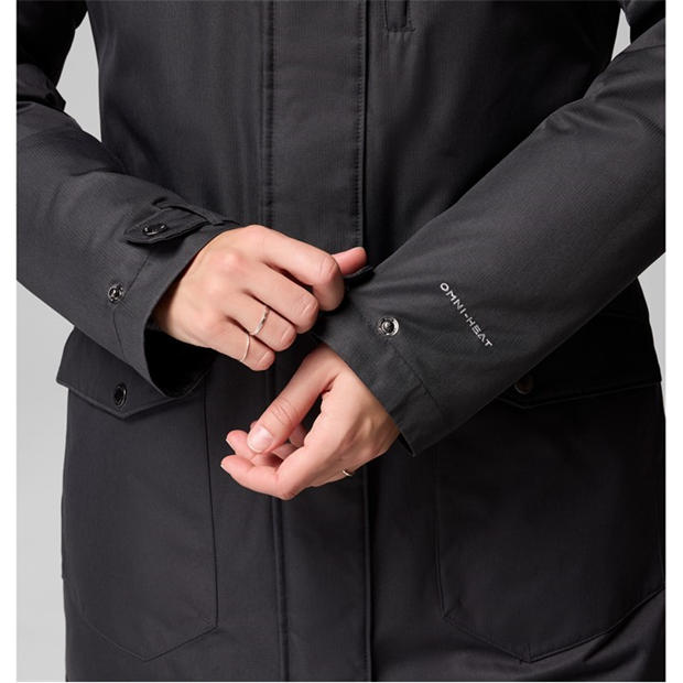 Black - Columbia - Women's Suttle Mountain Down Sherpa-Lined Synthetic Down Parka