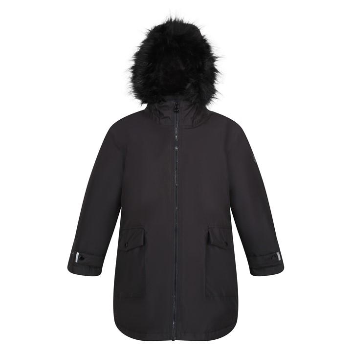 Regatta Girls Black Kids' Insulated Puffer Jacket in Size M, Sports Direct