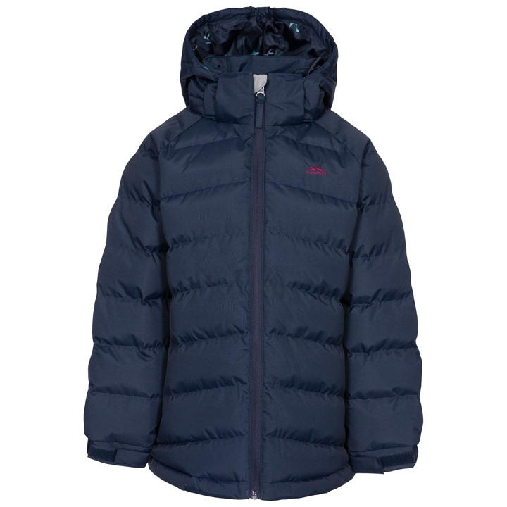 Trespass Girls Blue Kids' Amira Insulated Lightweight Puffer Jacket in Size 5 - 6 Years, Sports Direct