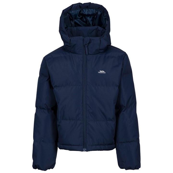 Trespass Girls Blue Kids' Missie Insulated Lightweight Puffer Jacket in Size 3 - 4 Years, Sports Direct