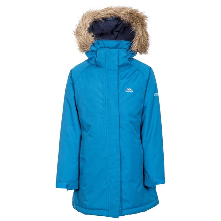 Trespass Girls Blue Kids' Fame Waterproof Parka in Size 2 - 3 Years, Sports Direct