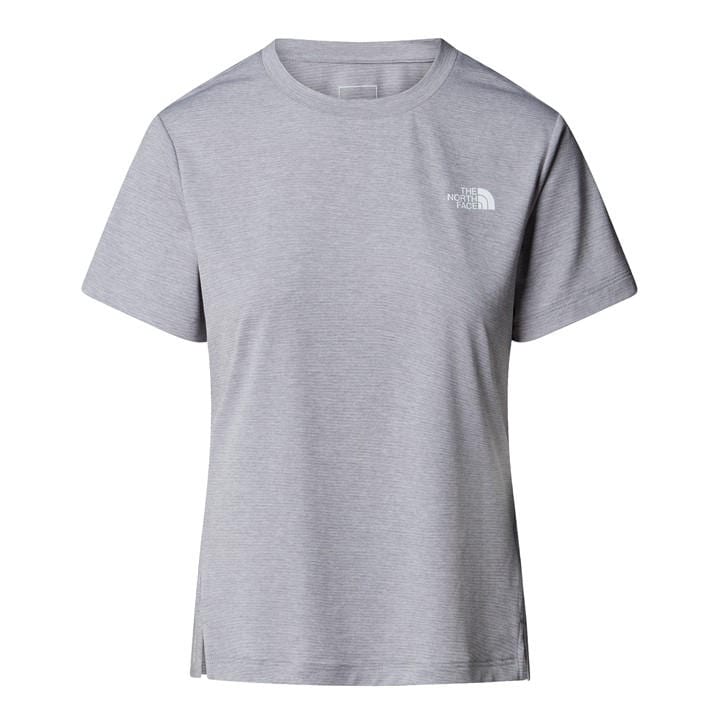 The North Face Women's Grey Tnf Flex Regular Short-Sleeve Performance T-Shirt in Size 8, Sports Direct