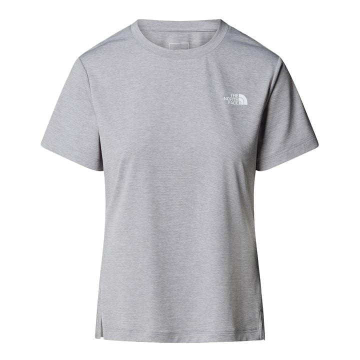 The North Face Women's Grey Tnf Flex Regular Short-Sleeve Performance T-Shirt in Size 16, Sports Direct