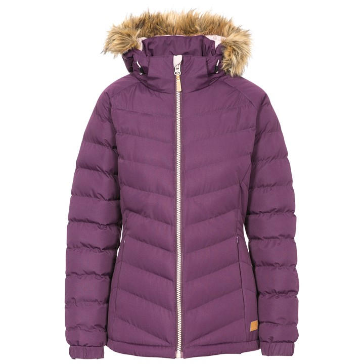 Trespass Women's Purple Padded Insulated Parka in Size 8, Sports Direct