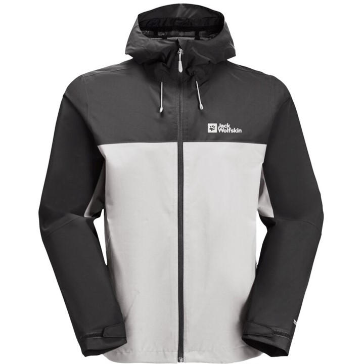 Jack Wolfskin Men's Grey Weiltal 2L Waterproof Jacket Large
