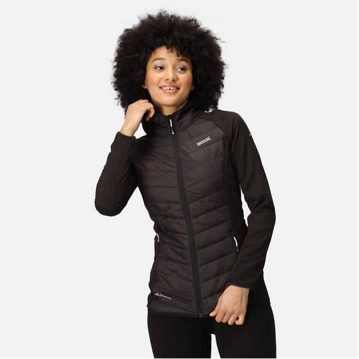 Regatta Women's Black Andreson Water Resistant Hooded Long Sleeve Insulated Puffer Jacket in Size 16, Sports Direct