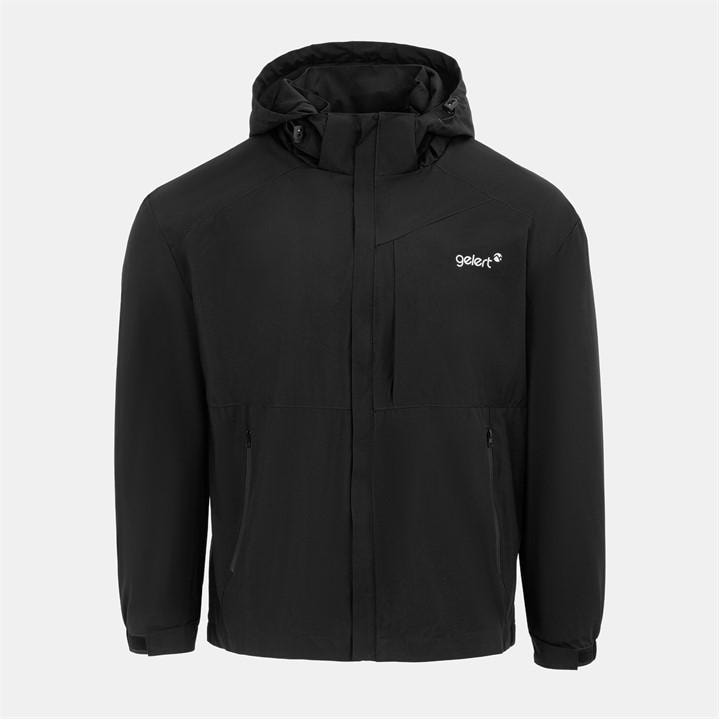Gelert Men's Black Hooded Water Resistant Windproof Waterproof Jacket in Size 2XL, Sports Direct