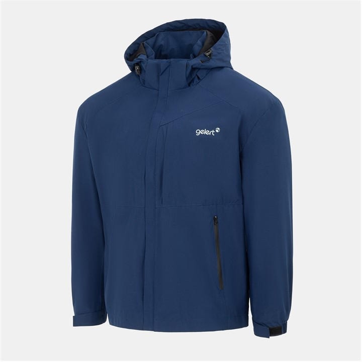 Gelert Men's Blue Hooded Water Resistant Windproof Waterproof Jacket in Size M, Sports Direct