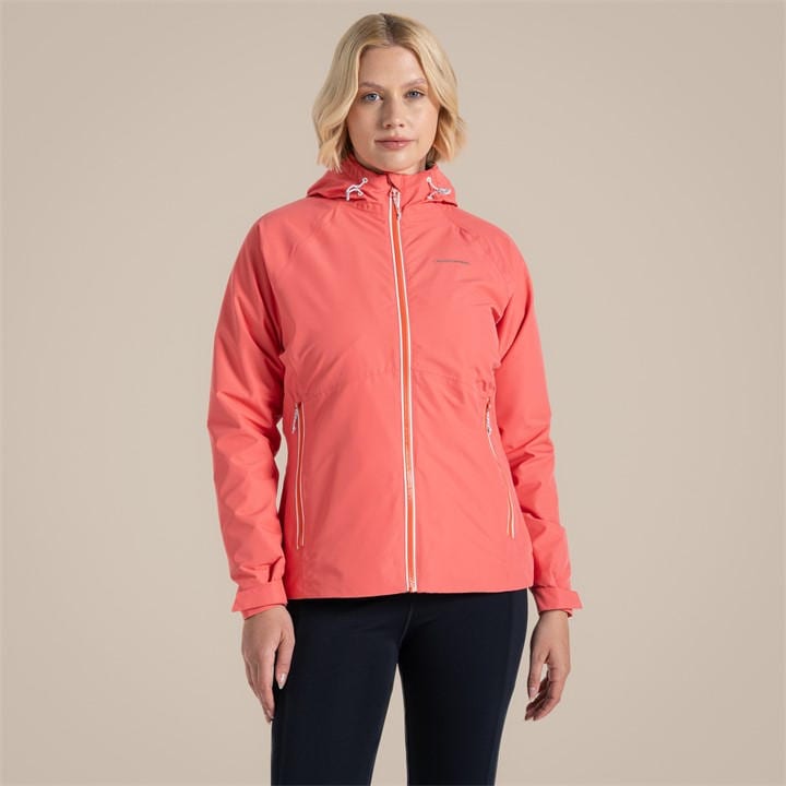 Craghoppers Women's Pink Crag Brielle Waterproof Jacket in Size 14, Sports Direct
