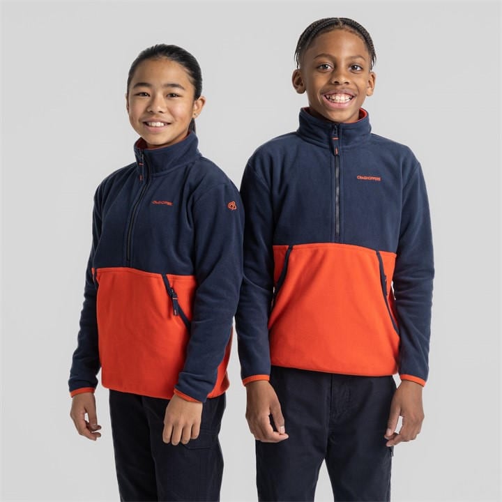 Craghoppers  Kids Blue ' Crag Valo Half-Zip Fleece in Size 5 - 6 Years, Sports Direct
