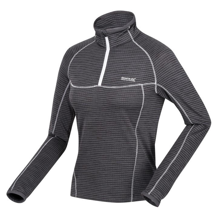 Regatta Women's Grey Yonder Quarter Zip Fleece in Size 14, Sports Direct