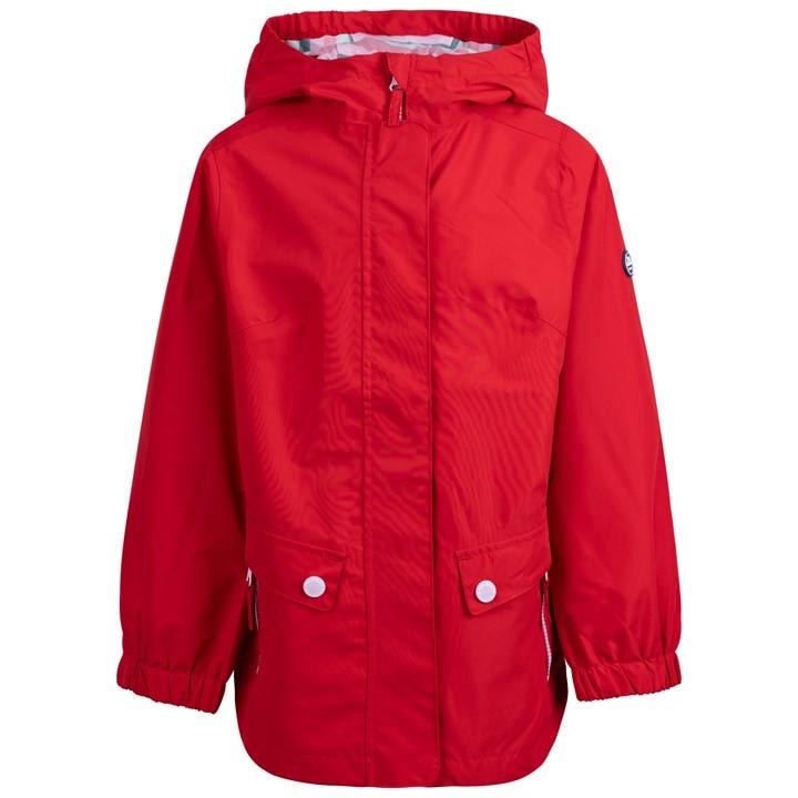 Trespass Girls Red Kids' Flourish Waterproof Jacket in Size 5 - 6 Years, Sports Direct