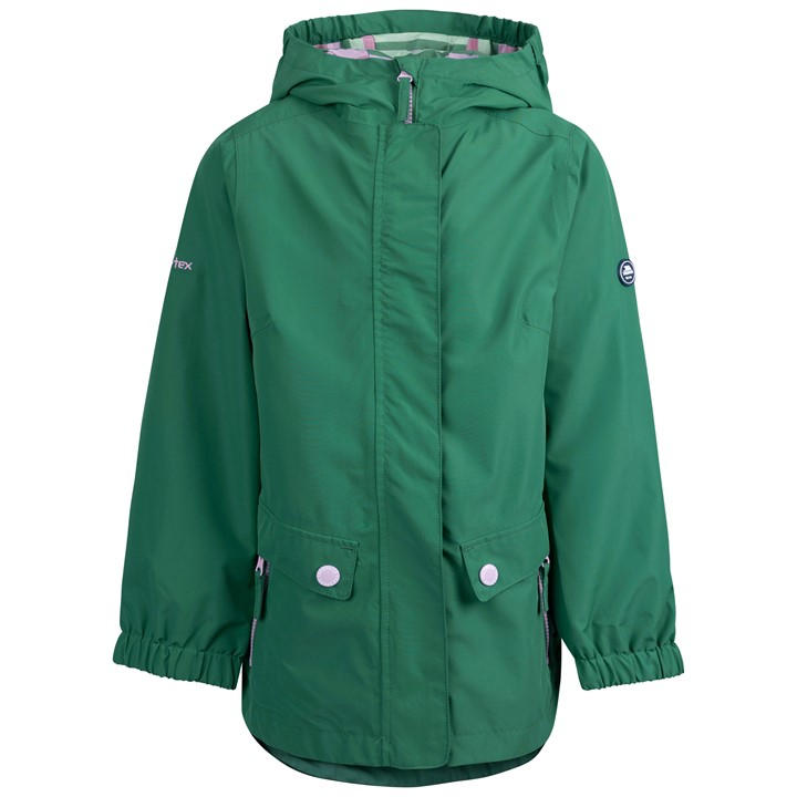 Trespass Girls Green Kids' Flourish Waterproof Jacket in Size 9 - 10 Years, Sports Direct