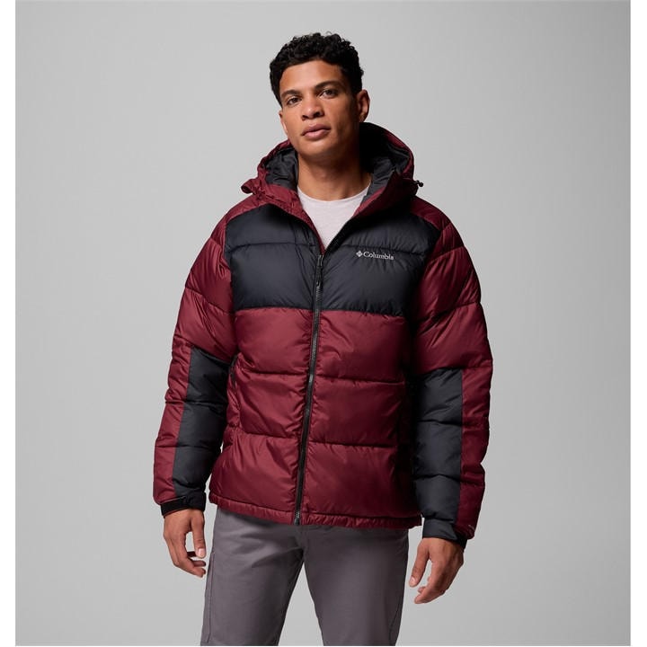 Columbia Men's Red Pike Lake Hooded Water-Resistant Insulated Puffer Jacket in Size M, Sports Direct
