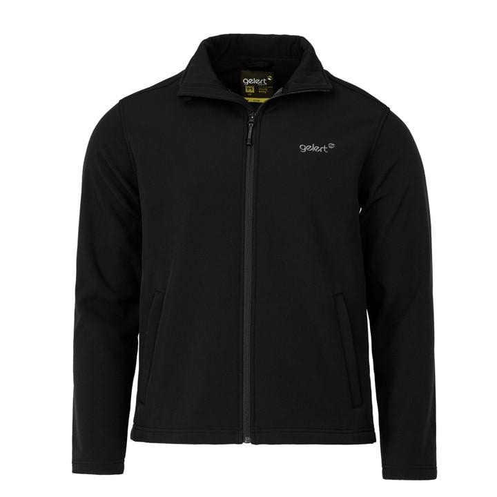 Gelert Men's Black Fleece Lined Long Sleeve Softshell Jacket in Size M, Sports Direct