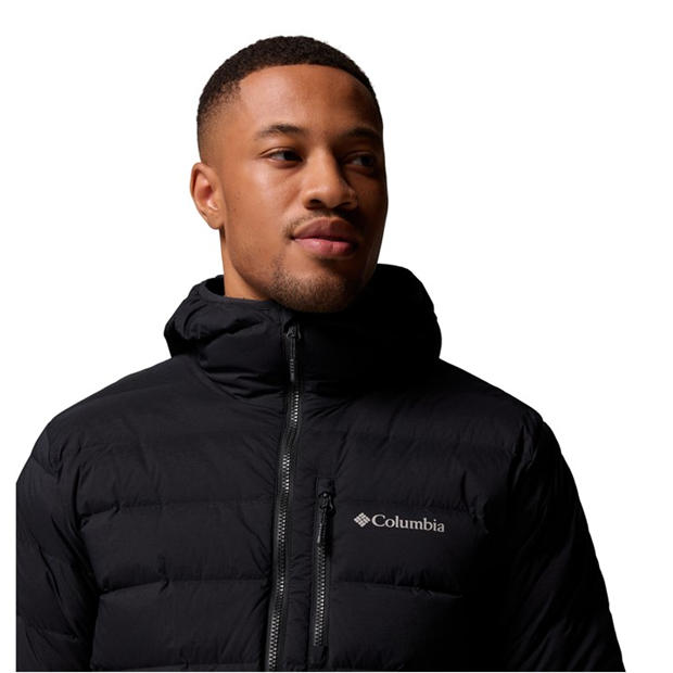 Black - Columbia - Men's Drift Peak 4-Way Stretch Water-Resistant Down Jacket