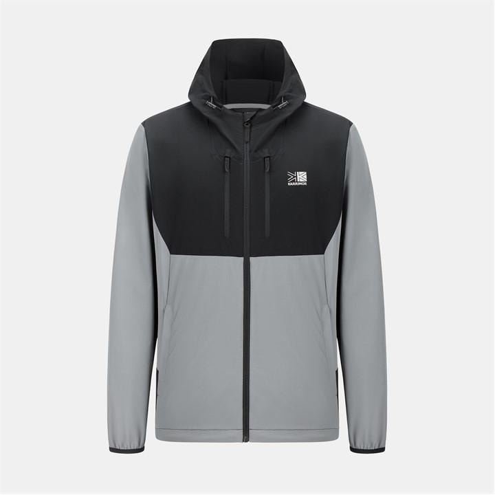 Karrimor Men's Grey Base Camp Windproof Dwr Long Sleeve Softshell Jacket in Size XL, Sports Direct