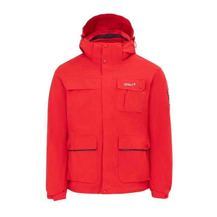 Gelert Men' Red 3-In-1 Windproof Fleece Lined Detachable Hood Long Sleeve Jacket in Size S, Sports Direct