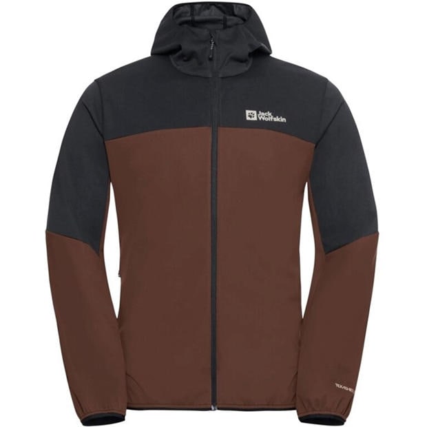 Hot choc - Jack Wolfskin - Men's Feldberg Water Resistant Windproof Hooded Long Sleeve Softshell Jacket