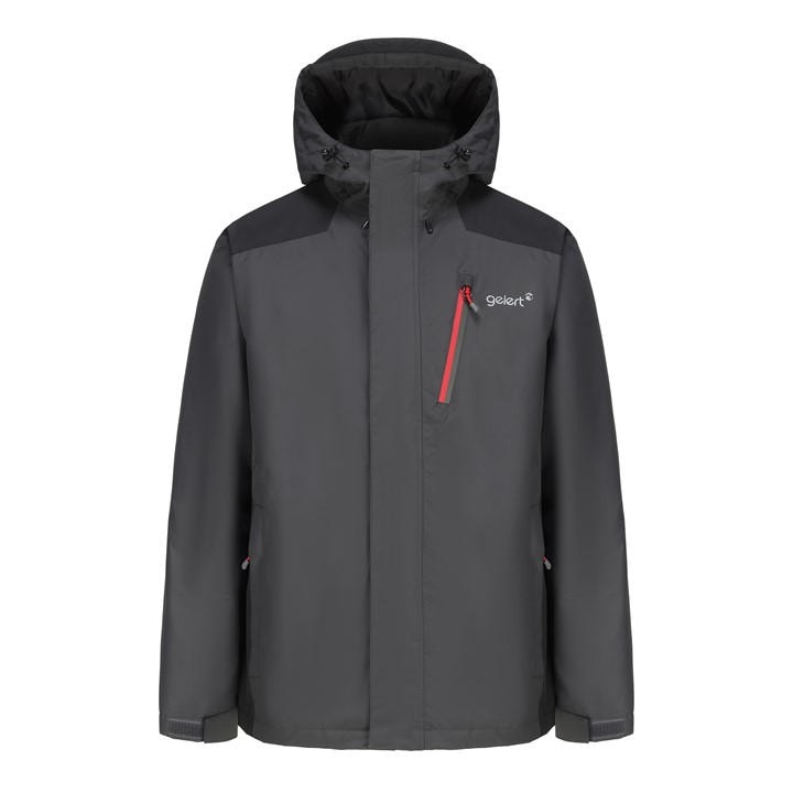 Gelert Men' Grey Horizon Waterproof Hooded Long Sleeve Insulated Puffer Jacket in Size S, Sports Direct