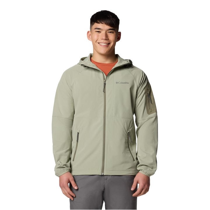 Columbia Men' Green Tall Heights Water Repellent Softshell Jacket in Size S, Sports Direct