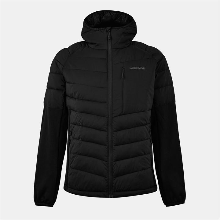 Karrimor Men's Black Helium Hybrid Windproof Thermolite Insulated Puffer Jacket in Size XL, Sports Direct
