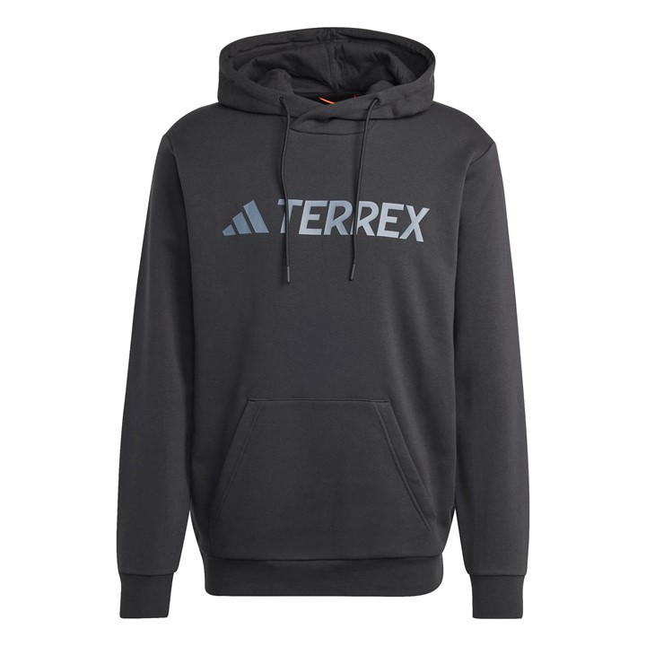 Adidas Men' Black Terrex  Large Logo Hoodie in Size S, Sports Direct