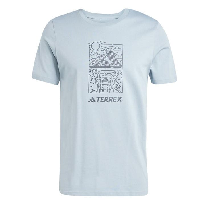 Adidas Men's Grey Terrex Graphic T-Shirt in Size M, Sports Direct