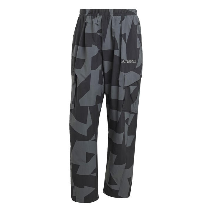 Adidas Men's Black Terrex Xploric Printed Cargo Joggers Medium