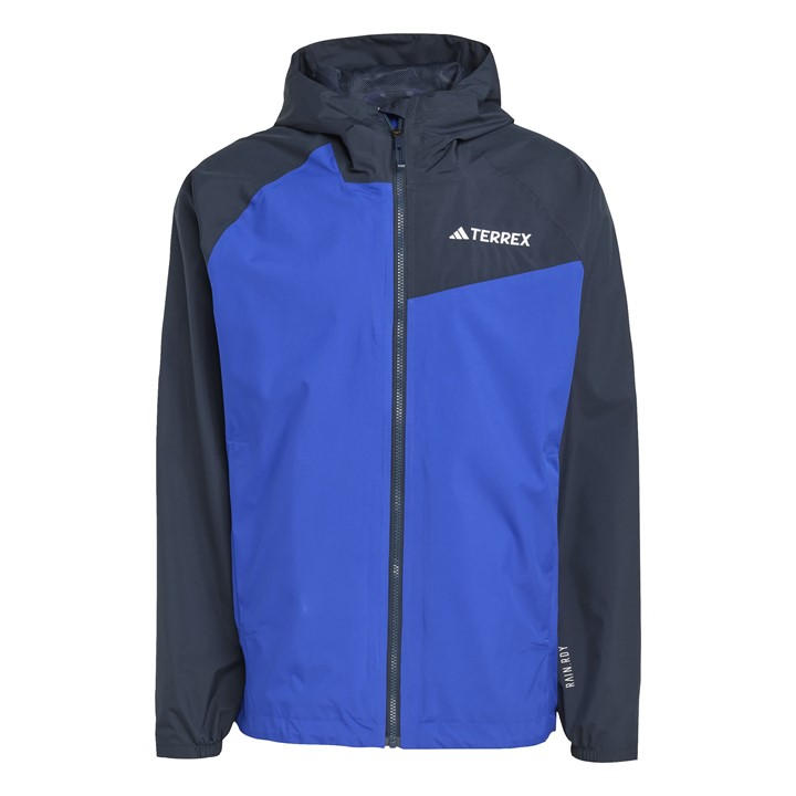 Adidas Men's Blue Terrex  2 Layer Rain.rdy Long Sleeve Waterproof Jacket in Size L, Sports Direct