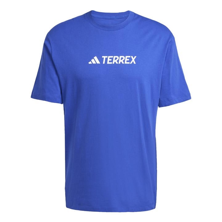 Adidas Men's Blue Terrex Classic Logo T-Shirt in Size L, Sports Direct