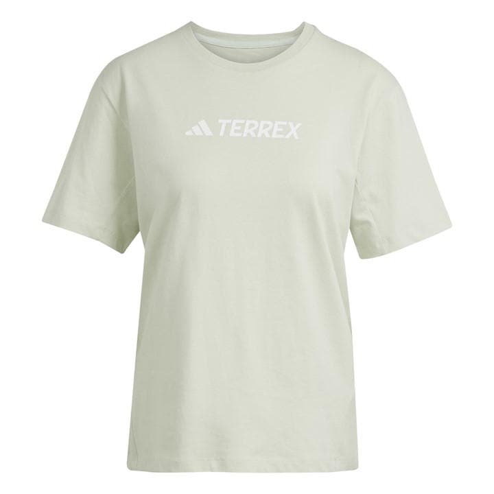 Adidas Women's Green Terrex Classic Logo T-Shirt in Size L, Sports Direct