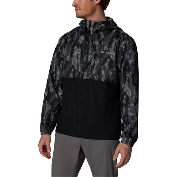 Black Print - Columbia - Spire Valley™ Hooded Windbreaker