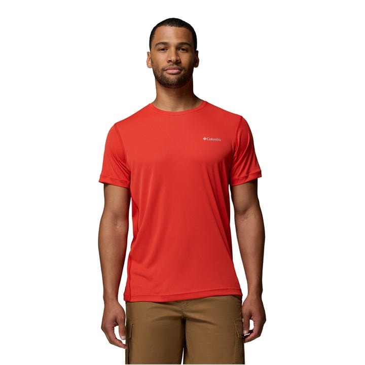 Columbia Men' Red Zero Rules™ Light Ss Crew in Size S, Sports Direct