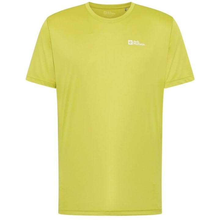 Jack Wolfskin Men's Yellow Tech Tee in Size M, Sports Direct