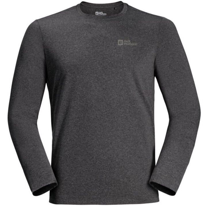 Jack Wolfskin Men' Grey Sky Thermal Baselayer Top in Size S, Sports Direct