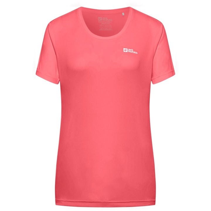 Jack Wolfskin Women's Orange Jw Tech Regular Fit T-Shirt in Size 16, Sports Direct