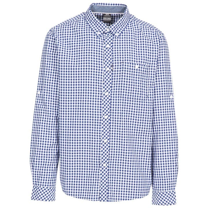 Trespass Men's Blue Yafforth Long-Sleeve Shirt in Size XS, Sports Direct