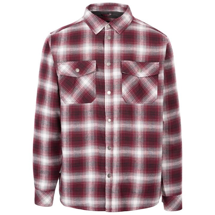 Trespass Men's Red Hlwood Long Sleeve Shirt in Size L, Sports Direct