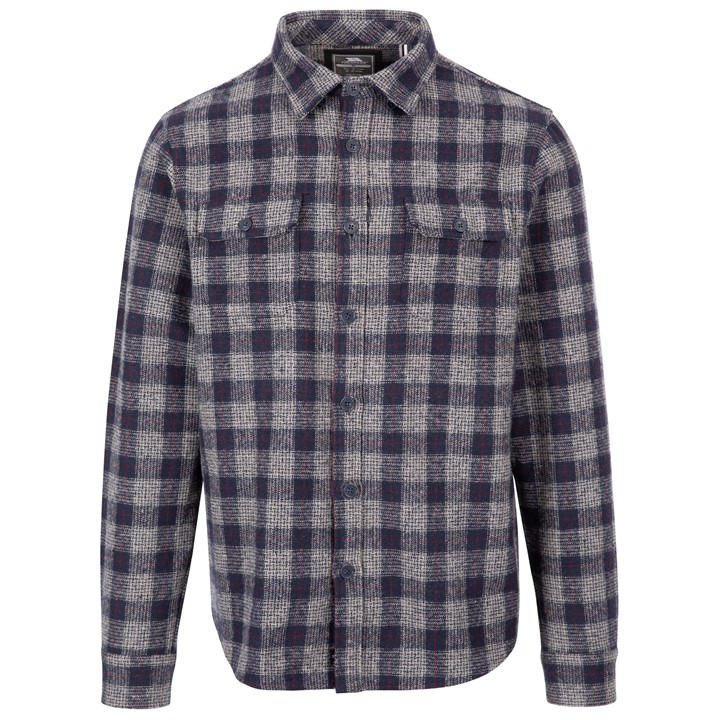 Trespass Men's Grey Prtlw Long Sleeve Shirt in Size L, Sports Direct