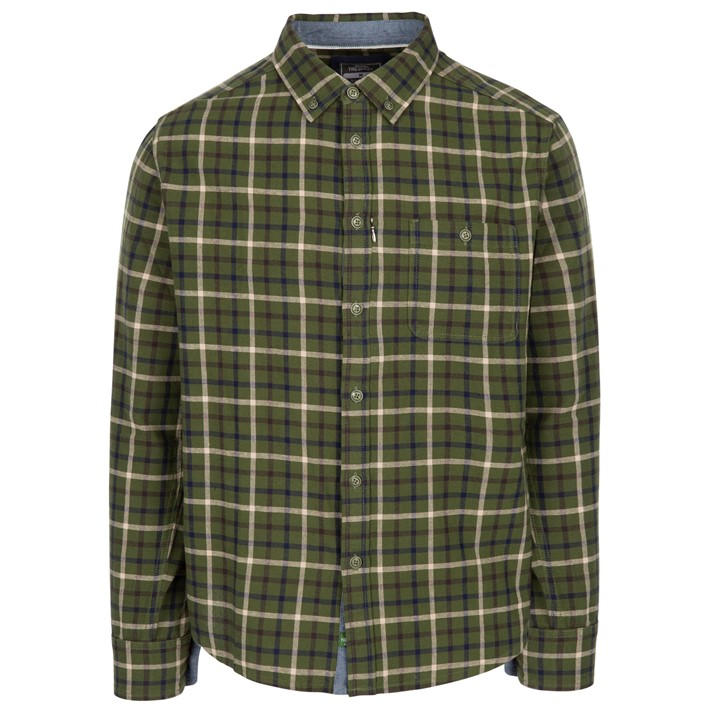 Trespass Men's Green Wthnel Long Sleeve Shirt in Size XS, Sports Direct