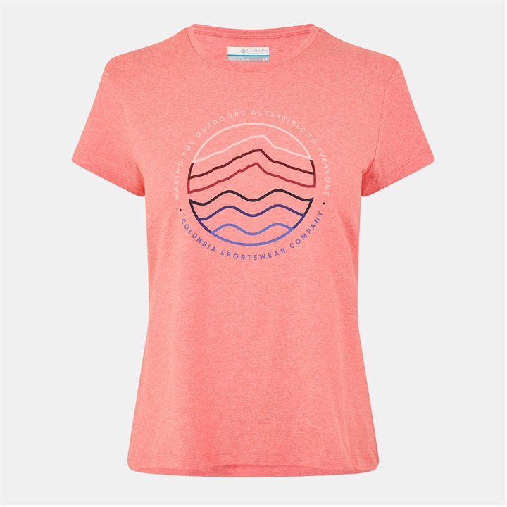 Columbia Women's Pink Sloan Ridge T-Shirt in Size 16, Sports Direct