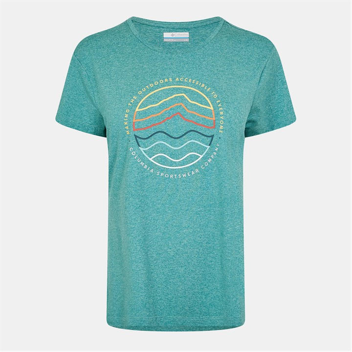 Columbia Women's Green Sloan Ridge T-Shirt in Size 16, Sports Direct