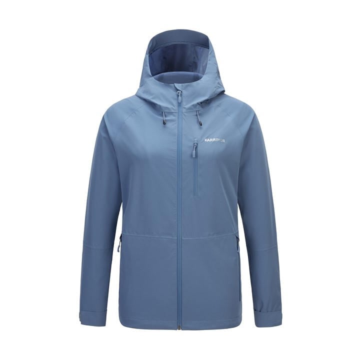 Karrimor Women's Blue Argon Weathertite Windproof Long Sleeve Waterproof Jacket in Size 14, Sports Direct