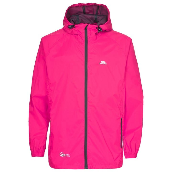 Trespass Women's Pink Qikpac Waterproof Packable Jacket in Size 6, Sports Direct