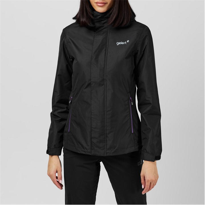 Gelert Women's Black Horizon Stormlite Windproof Long Sleeve Waterproof Jacket in Size 8, Sports Direct