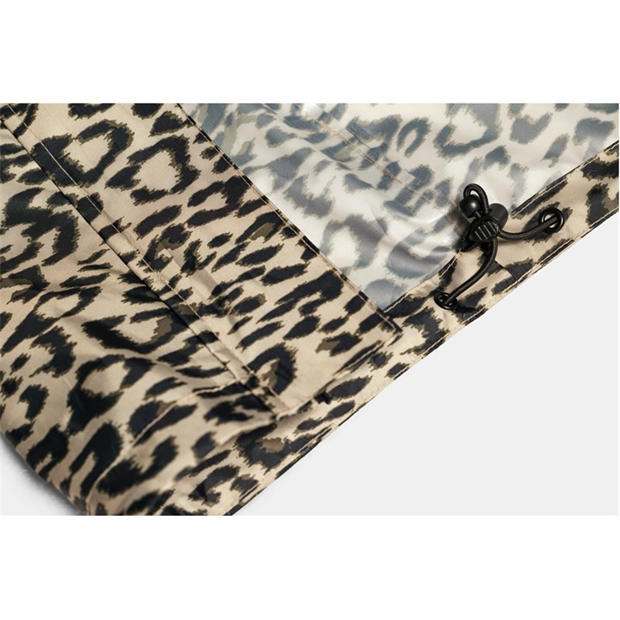 Leopard Print - Gelert - Womens Packaway Hooded Packable Waterproof Jacket