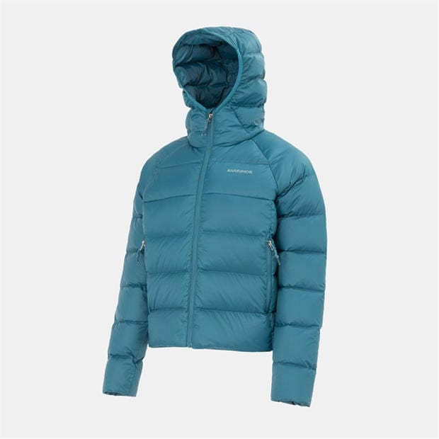 Teal - Karrimor - Women's Base Camp Wind Resistant Duck Down DWR Hip Length Down Jacket