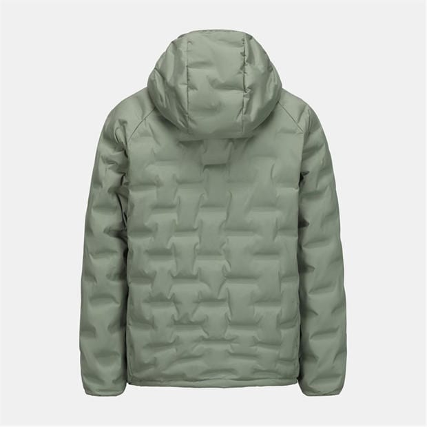 Kaki - Karrimor - Women's Heat-Sealed Hooded Long Sleeve Hip Length Insulated Puffer Jacket